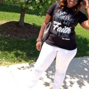 JCLU Forever 99 Problems Faith Christian Tee SZ S